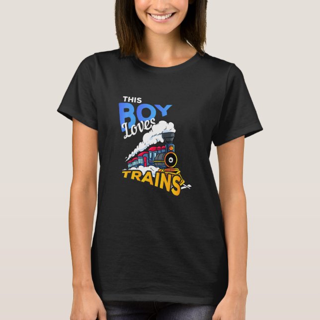 Camiseta Ferrocarril para motores de locomotoras para niños (Anverso)