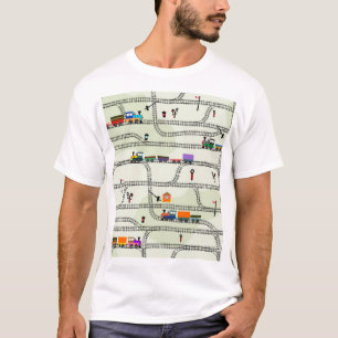 Camiseta Ferrocarril para Niños: Gracioso Patrón Sin Señale