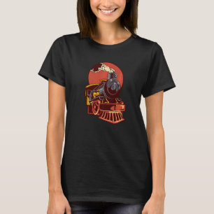Camiseta Ferrocarril Retro Locomotora y Modelo