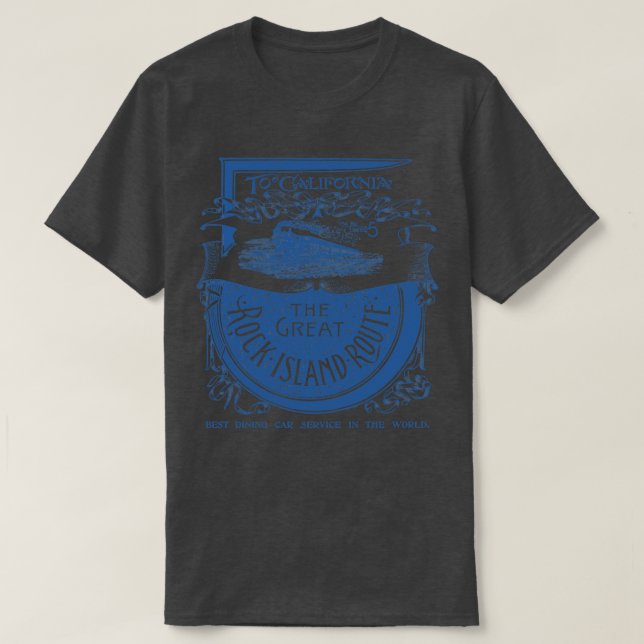 Camiseta Ferrocarril Rock Island 1893 a California (Diseño del anverso)