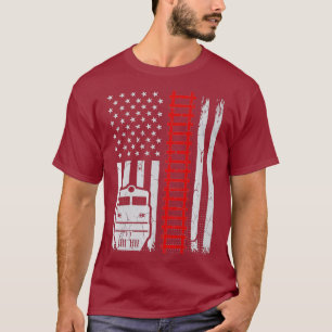 Camiseta Ferrocarril Vintage American Flag