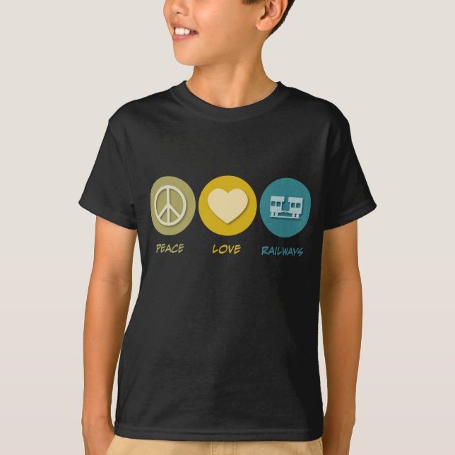 Camiseta Ferrocarriles del amor de la paz (Anverso)