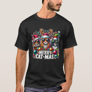 Camiseta Ferry Catmas Cat mas Crew Navidades Graciosos Gato