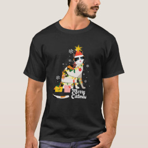 Camiseta Ferry Catmas Cute gato Gracioso Navidades Santa Ha