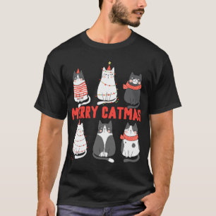 Camiseta Ferry Catmas Navidad Novedad Gato Navidades Encend