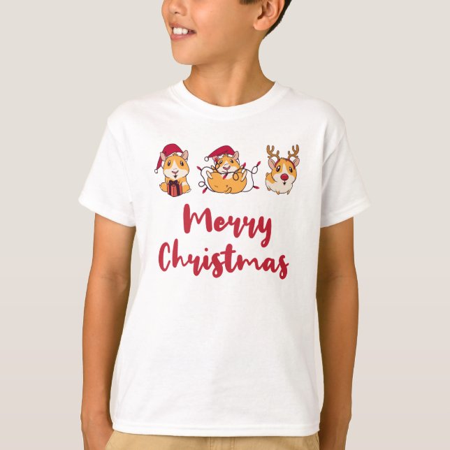 Camiseta Ferry Christmas Hamsters jugando al gráfico (Anverso)