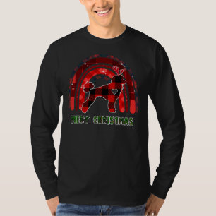 Camiseta Ferry Christmas Plaid Funny Poodle Dog Navidades