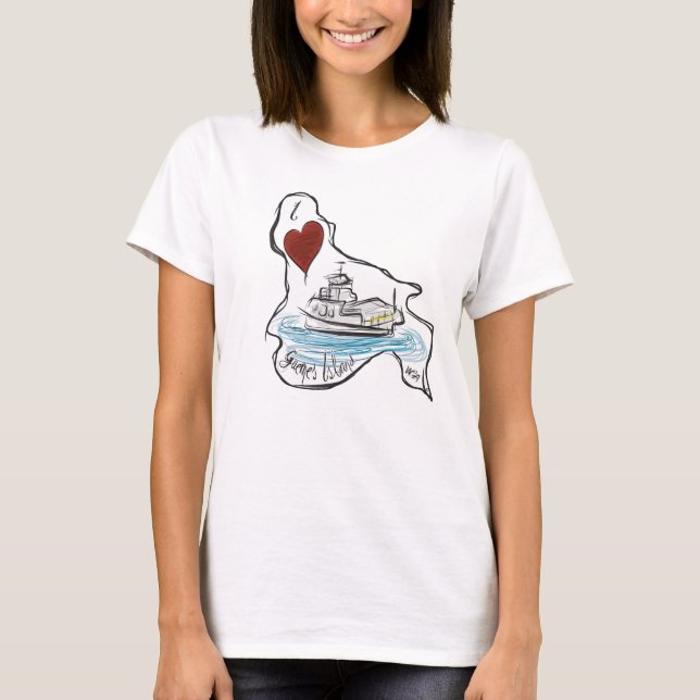 Camiseta Ferry de la isla de Guemes (Anverso)