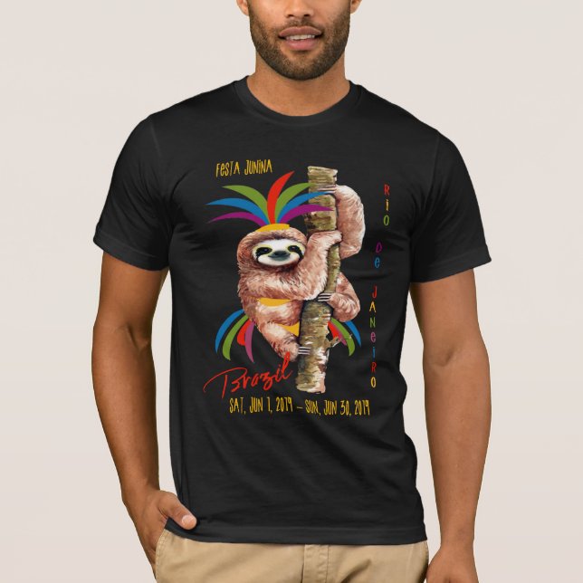 Camiseta Festa Junina, Río de Janeiro, el Brasil, pereza (Anverso)