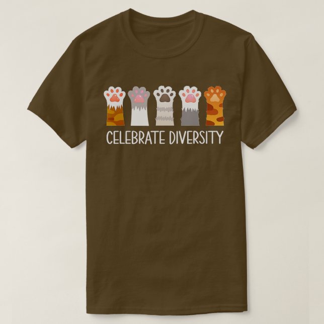 Camiseta Festejar la ruta del gato de la diversidad (Diseño del anverso)