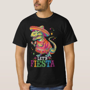 Camiseta Festejemos el Cinco De Mayo T Rex Dinosaurio