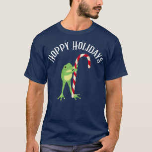 Camiseta Festejos Navidades Candy Cane Frog Ct
