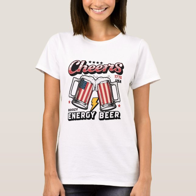 Camiseta Festín de cerveza de vidrio de Estados Unidos (Anverso)