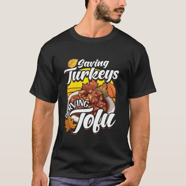 Camiseta Festín de la planta de Acción de Gracias Vegan por (Anverso)