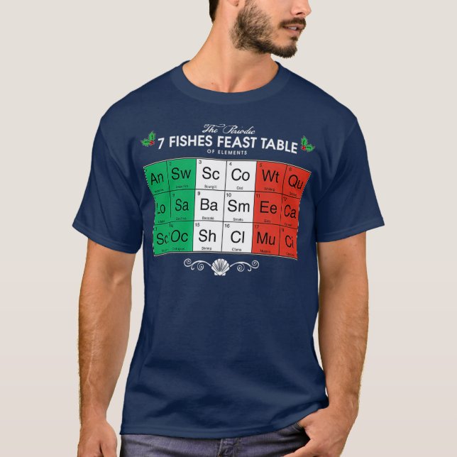Camiseta Festín De Los Siete Pescados Navidades Italianos (Anverso)