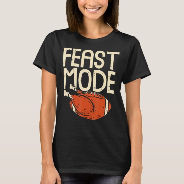Camiseta Festín en Turquía Fútbol americano y Thanksgivi (Anverso)