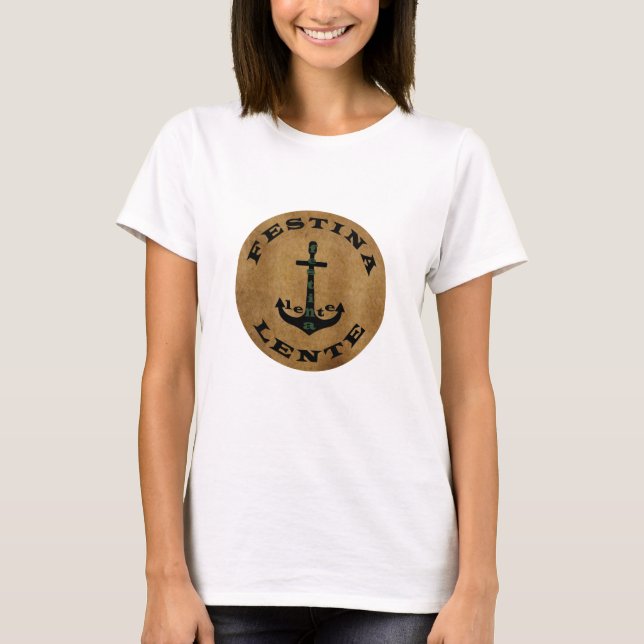 Camiseta Festina lente (Anverso)