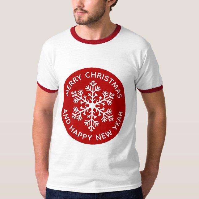 Camiseta festiva de copo de nieve (Anverso)