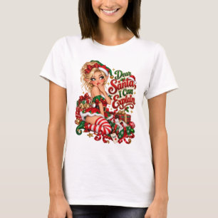 Camiseta Festiva de Elfo de Navidad