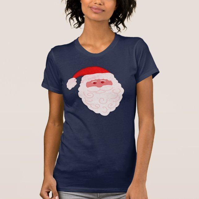 Camiseta festiva de la cara de los navidades Santa (Anverso)