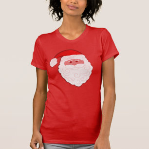 Camiseta festiva de la cara de Papá Noel de Navida
