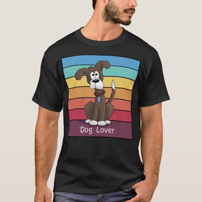 Camiseta festiva de perro amante (Anverso)