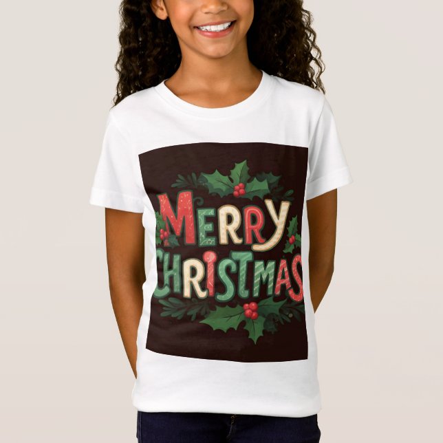 Camiseta festiva navideña - fiesta y alegría (Anverso)