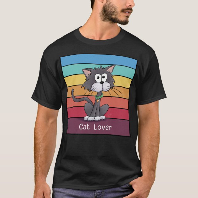 Camiseta festiva para el amante del gato (Anverso)