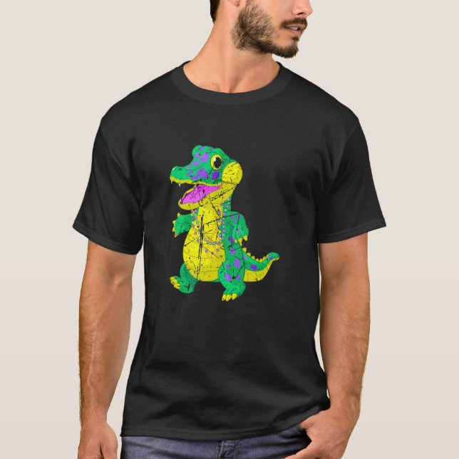 Camiseta Festival 2023 Madri Gras Alligator Masquerade Para (Anverso)