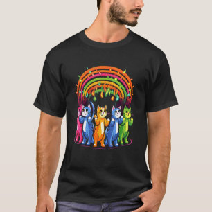 Camiseta Festival de Arte Gato Arcoíris Rave
