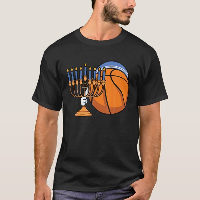 Camiseta Festival de Baloncesto Hanukkah Chanukah Je (Anverso)