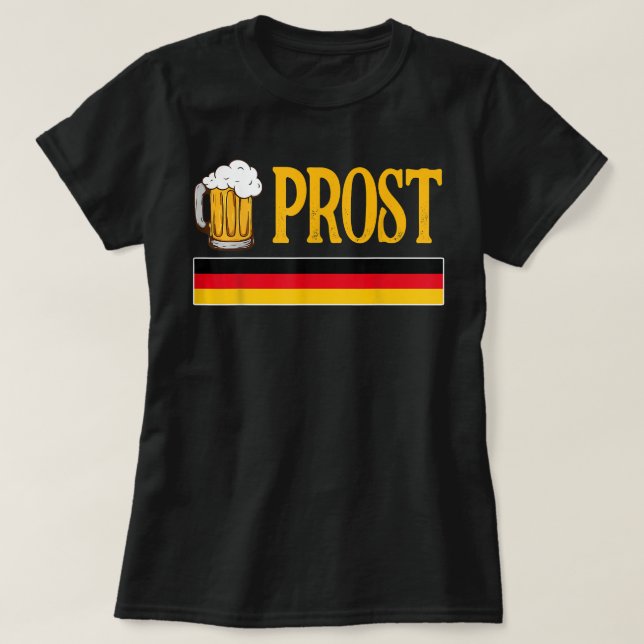 Camiseta Festival de Cervezas Prost Oktoberfest Funny  (Diseño del anverso)
