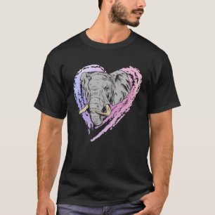 Camiseta Festival de colores de elefante en el corazón feli