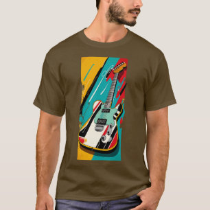 Camiseta Festival de conciertos de rock de guitarra retro