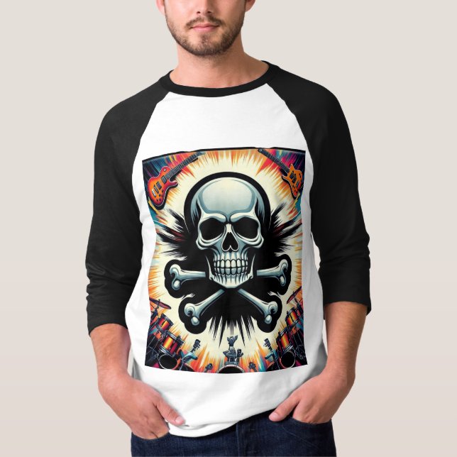 Camiseta Festival de Cráneo de Rock & Roll (Anverso)