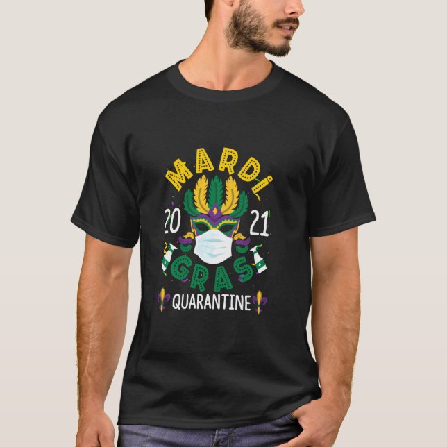 Camiseta Festival de Cuarentena Mardi Gras 2021 Face Mask C (Anverso)
