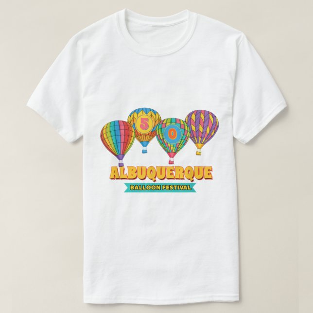 Camiseta Festival de Globos de Albuquerque 50 años Nuevo Mé (Diseño del anverso)