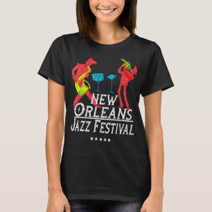 Camiseta Festival de Jazz de Nueva Orleans regalo de Louisi