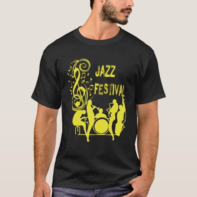 Camiseta Festival de Jazz y Blues New Orleans Music Tees (Anverso)