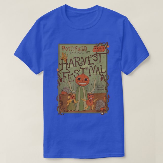 Camiseta Festival de la Cosecha otoño halloween retro de ot (Diseño del anverso)