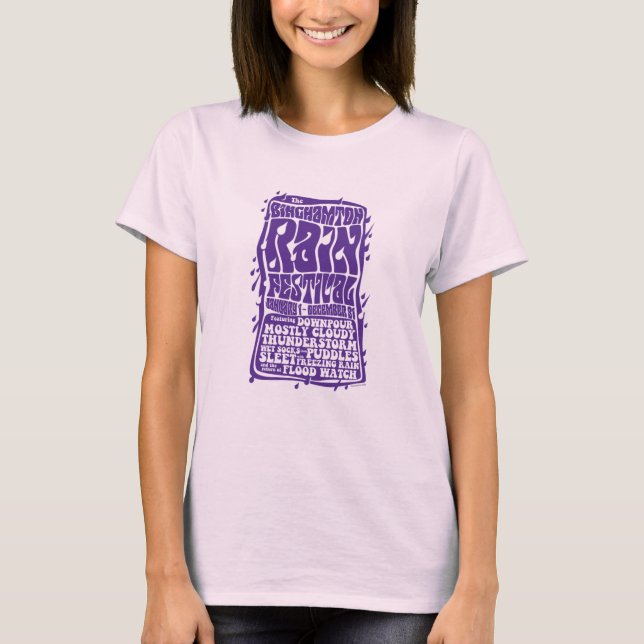 Camiseta Festival de la lluvia de Binghamton (Anverso)