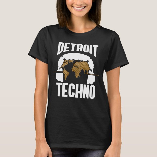 Camiseta Festival de música de Techno House de Detroit Synt (Anverso)