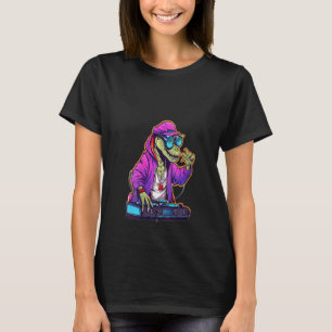 Camiseta Festival de música divertida de DJ de dinosaurios