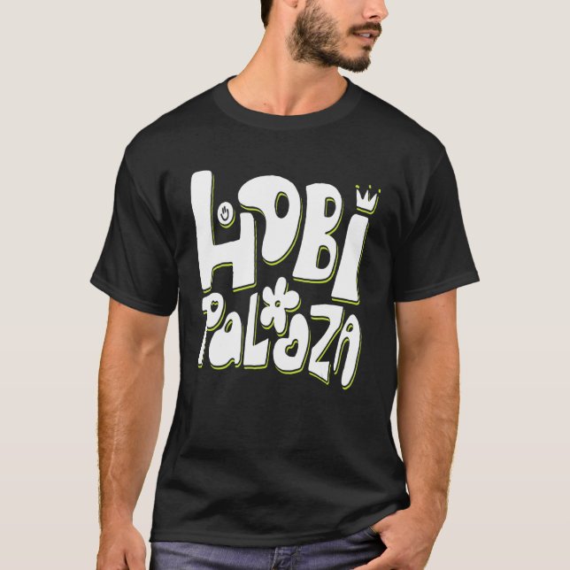 Camiseta Festival de Música Hobipalooza para Hombres (Anverso)
