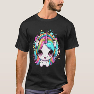 Camiseta Festival de música Rainbow Unicorn Dj