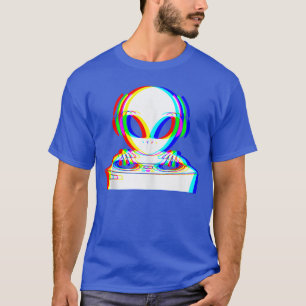 Camiseta Festival de Música Rave EDM Alien Djrippy Vaporwav