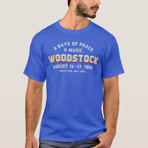 Camiseta Festival de Música Rock Woodstock Concierto Varsit