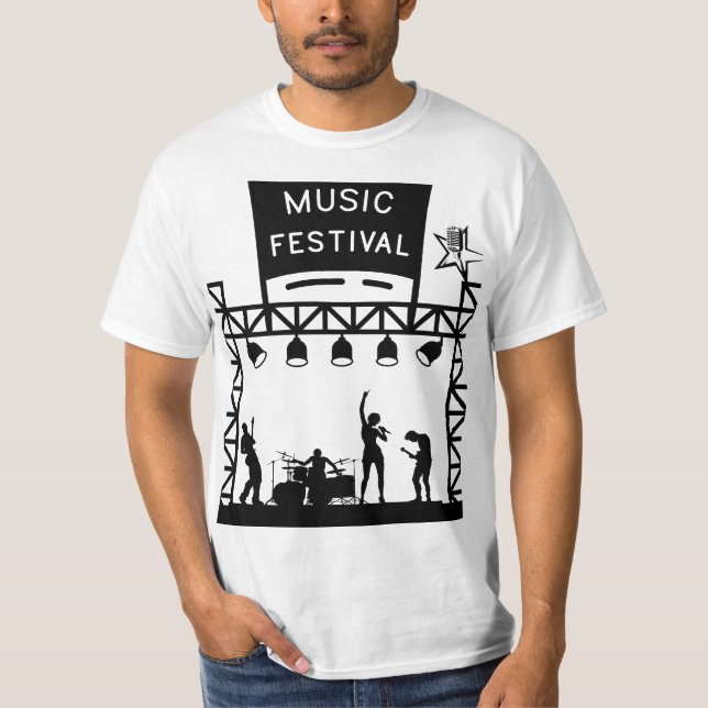 Camiseta Festival de Música Stage Silhouette T-Shirt (Anverso)