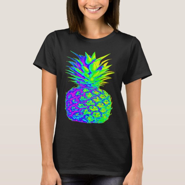 Camiseta Festival de Rave de EDM Trippy Pineapple (Anverso)