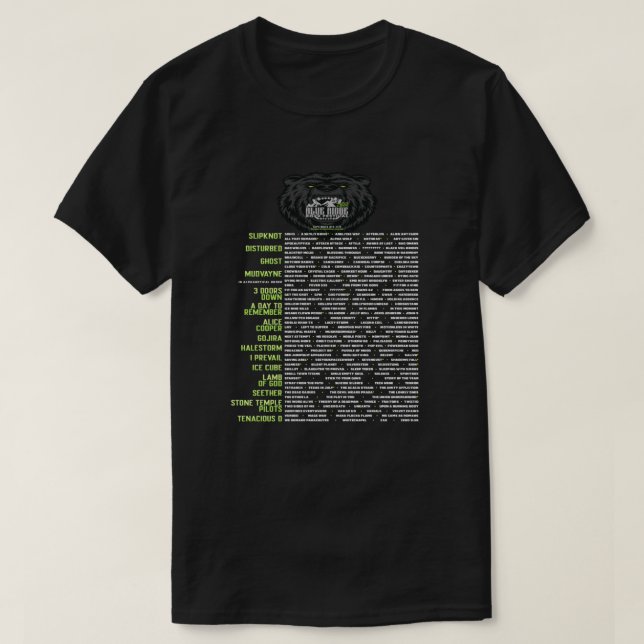 Camiseta Festival de Rock Blue Ridge 2022 Line-Up Classic T (Diseño del anverso)